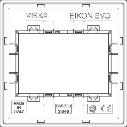 Vimar Eikon EVO British Standard 3-Module Cover Plate