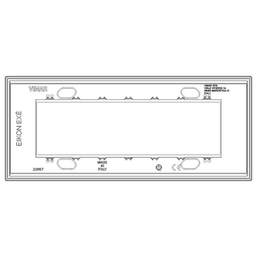 Vimar - Eikon EXÉ 22657 Cover Plate, 7 Module, Leather - Apollo Lighting