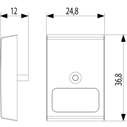 Vimar Idea Interchangeable 1-Module Button, Thermoplastic, Matt