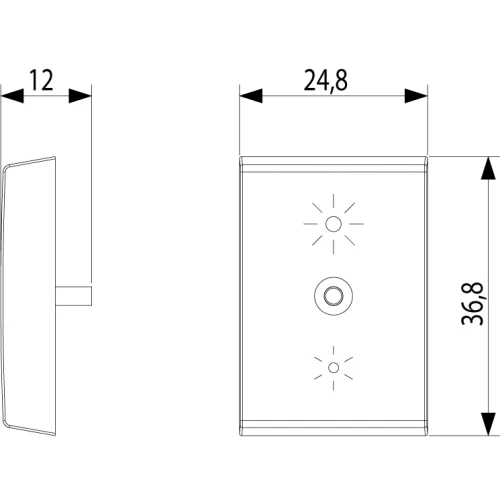 Vimar Idea Interchangeable 1-Module Button, Thermoplastic, Matt