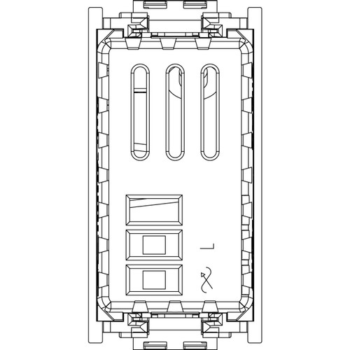 Vimar Idea Rotary Dimmer, 120V 50-60Hz, 30-500W, 30-300VA, IP40