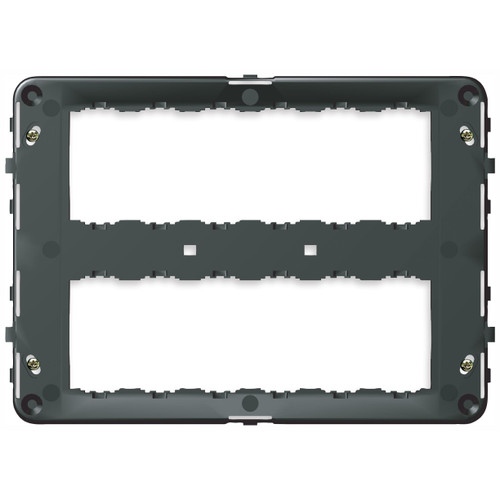 Vimar IDEA 12 (6+6)-Module Mounting Frame, For V71320/V71620/V71720 & 09920 Boxes, With Screws, Grey - Apollo Lighting