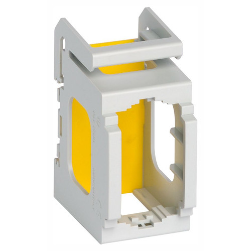 Vimar DIN Rail Mounting Frame, 1-Module, 2x17.5mm, RAL 7035 Grey