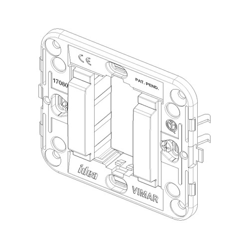 Vimar Idea 1-Module Mounting Frame, Smooth Front, Claws, 60 mm Round Box
