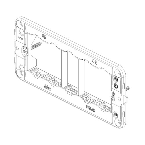 Vimar Idea 5-Module Mounting Frame, With Screws, Grey - Apollo Lighting