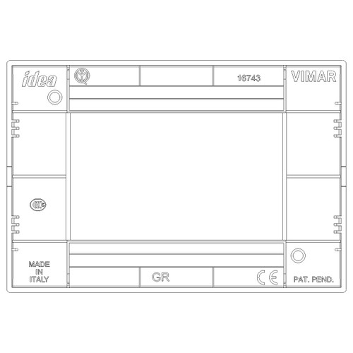 Vimar Idea Classica Cover Plate, 3-Module, Clamp Mounting - Apollo Lighting