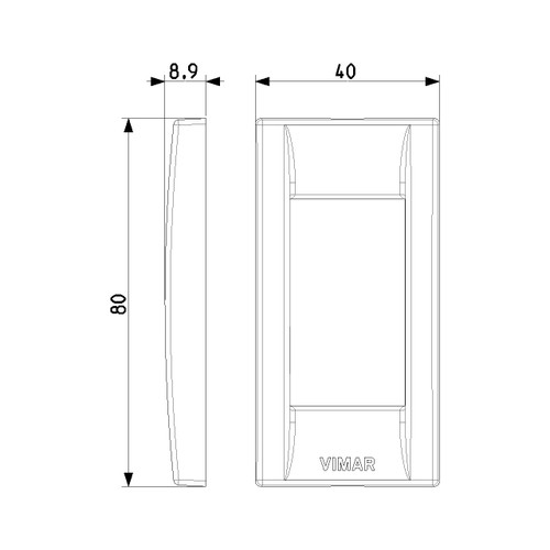 Vimar - Idea 16786 Classica Cover Plate - 1 Module, Technopolymer, Plastic - Apollo Lighting