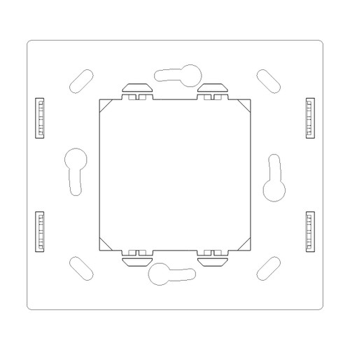 Vimar IDEA RF Device Mounting Frame, 2-Module, For Ocean/Bluetooth/ZigBee Radio Controls