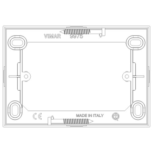 Vimar - Enclosures 09975 Surface Mounting Box - 3 Module, 43.5mm Depth, Surface Mounting, Plastic, IP20 - Apollo Lighting