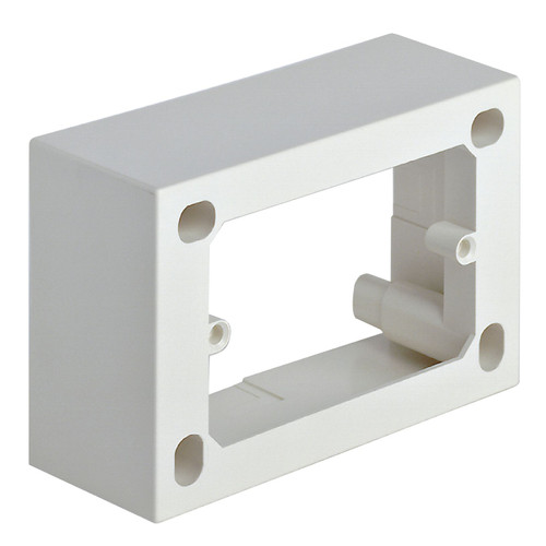 Vimar 09975 Surface Mounting Box, For Eikon/Idea/Plana, 3-Module, 43.5 mm Depth, IP20, Halogen-Free Plastic, 20/25 mm Conduit Inlets, 4 Inlets
