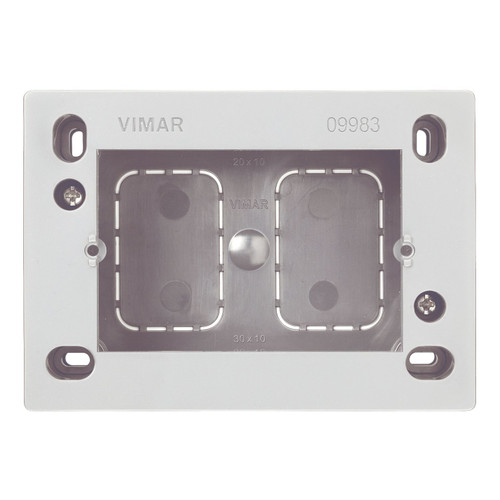 Vimar Surface Mounting Box, 3-Module, For Eikon/Idea/Plana, 35/45 mm Depth, IP20