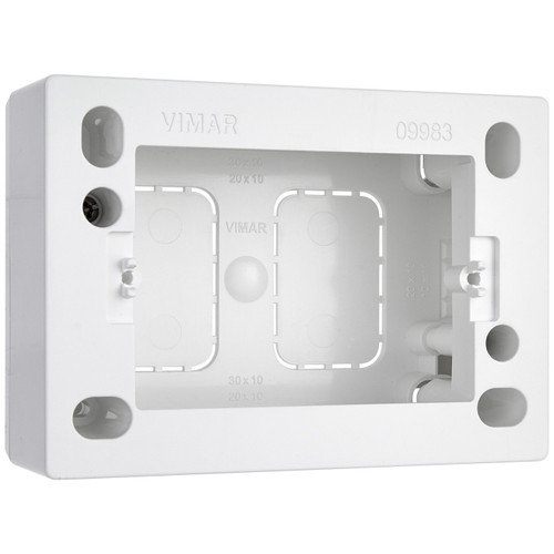 Vimar Surface Mounting Box, 3-Module, For Eikon/Idea/Plana, 35/45 mm Depth, IP20