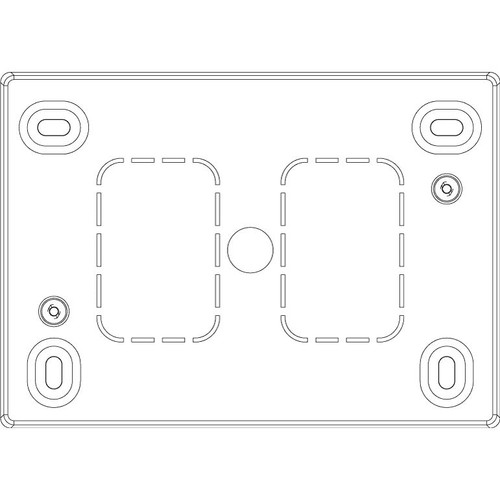 Vimar Surface Mounting Box, 3-Module, For Eikon/Idea/Plana, 35/45 mm Depth, IP20