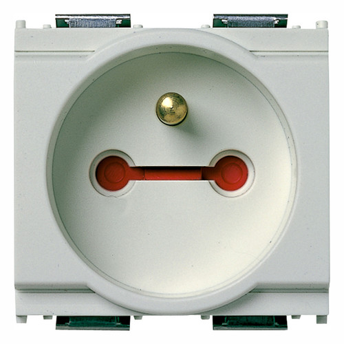 Vimar Idea SICURY Locking 2P+E French Outlet, 16A 250V, IP20, 2-Module