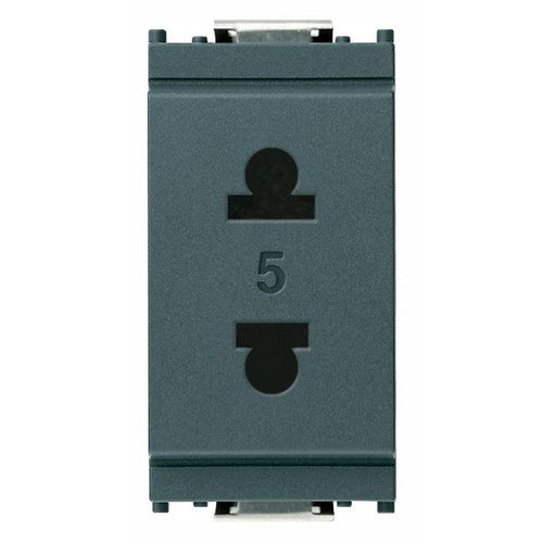 Vimar Idea 2P USA+EU Socket Outlet, 250V, IP20, Flush Mount, Screw Terminal