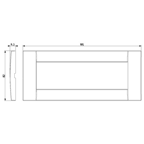 Vimar Idea Classica Cover Plate, 6-Module, Clamp Mounting, Horizontal or Vertical Mount