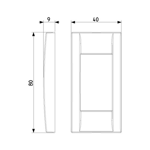 Vimar - Idea 16781 Classica Cover Plate - 1 Module, Die Cast Metal, for Panel Mounting - Apollo Lighting