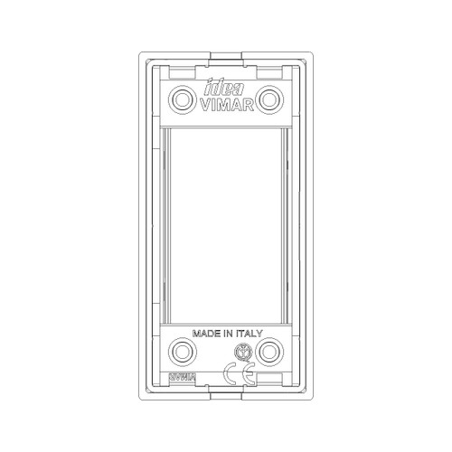Vimar - Idea 16781 Classica Cover Plate - 1 Module, Die Cast Metal, for Panel Mounting - Apollo Lighting