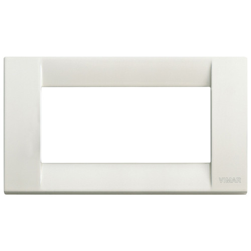 Vimar - Idea 16734 Classica Cover Plate - 4 Module, Die Cast Metal, Clamp Mounting - Apollo Lighting
