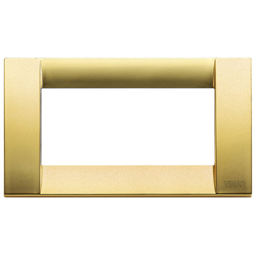 Vimar - Idea 16734 Classica Cover Plate - 4 Module, Die Cast Metal, Clamp Mounting - Apollo Lighting