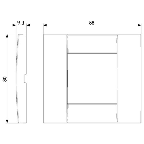 Vimar Idea Classica Cover Plate, 1-Module or 2-Reduced-Module, Die-Cast Metal