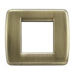 Vimar - Idea 17093 Rondò Cover Plate - 1-2 Module, Die-Cast Metal, Clamp Mounting - Apollo Lighting