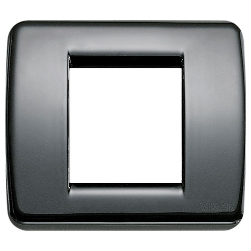 Vimar Idea Rondo Cover Plate, 1-2 Module, Die-Cast Metal, Clamp Mounting