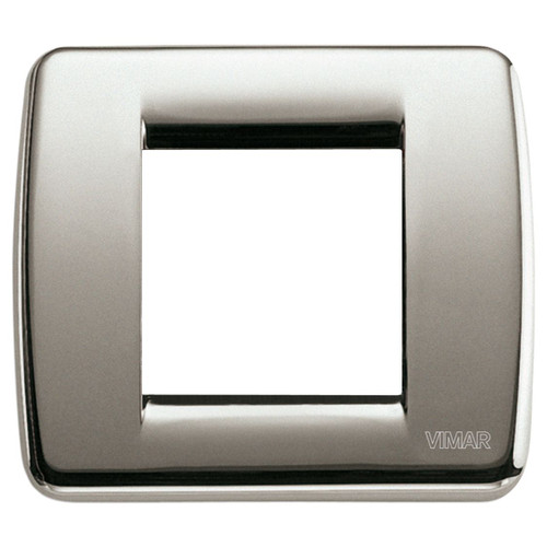 Vimar Idea Rondo Cover Plate, 1-2 Module, Die-Cast Metal, Clamp Mounting