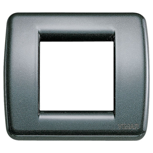 Vimar Idea Rondo Cover Plate, 1-2 Module, Die-Cast Metal, Clamp Mounting