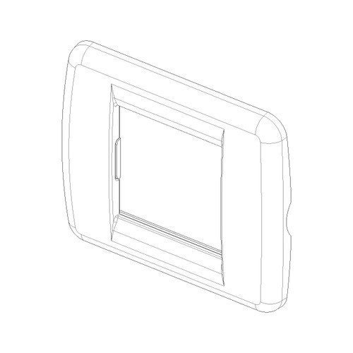 Vimar Idea Rondo Cover Plate, 1-2 Module, Die-Cast Metal, Clamp Mounting