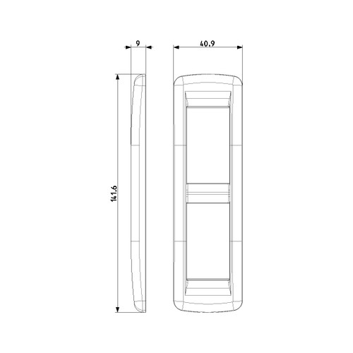 Vimar IDEA Rondò Cover Plate, 2-Module, Die-Cast Metal, Panel Mount - Apollo Lighting
