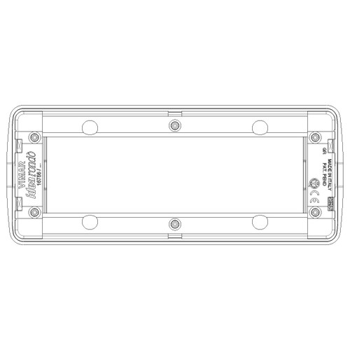 Vimar Idea Rondò Cover Plate, 6-Module, IP00, Clamp Mounting