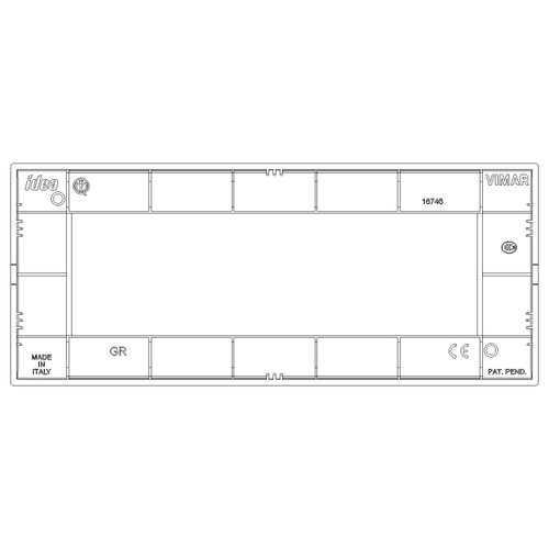 Vimar IDEA 6-Module Classica Cover Plate, 195 x 82 mm, Horizontal/Vertical