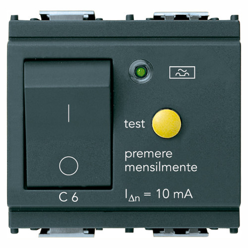 Vimar - Idea 16511 RCBO Circuit Breaker - 120-230 V, 50-60 Hz, IP40, 2 Modules - Apollo Lighting
