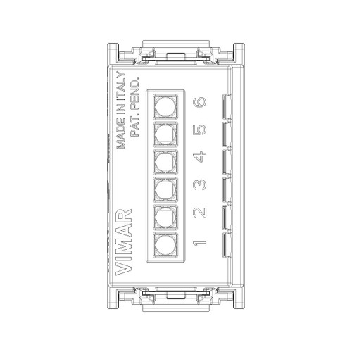 Vimar Idea Slide Switch, 1P, 6(2)A, 250V, 4 Positions, IP40