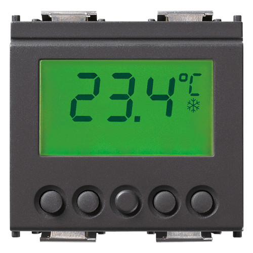 Vimar Idea By-me Plus Thermostat with Display, 2 Modules, 29V, TP Bus