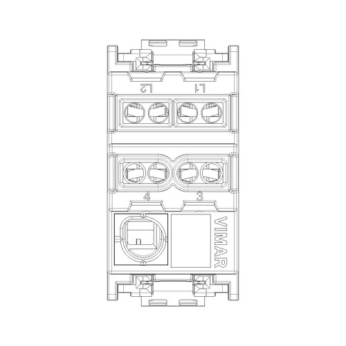 Vimar Idea 2P 1-Way Switch, 16AX, 250V, IP40, Screw Terminal