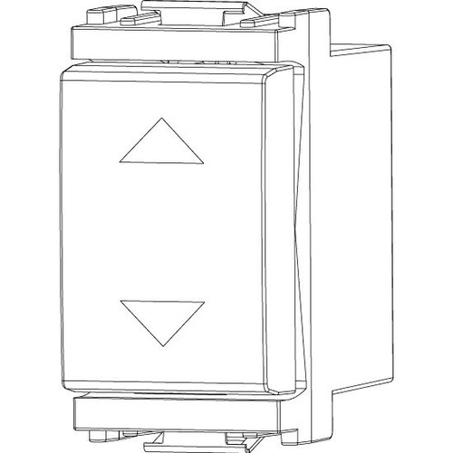 Vimar Idea 2-Way Switch, 1P, 10 AX, 250 V, 3 Terminals, Central OFF Position