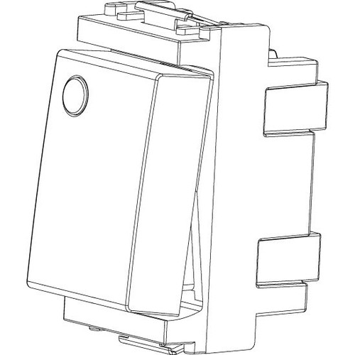 Vimar Idea 2-Way Rocker Switch, 1P 16 AX 250 V, IP40, Luminous