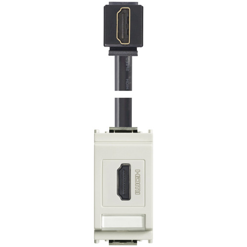 Vimar Idea HDMI 2.1b Socket Outlet, 1-Module, Keystone Fixing, Flush Mount, IP20 - Apollo Lighting