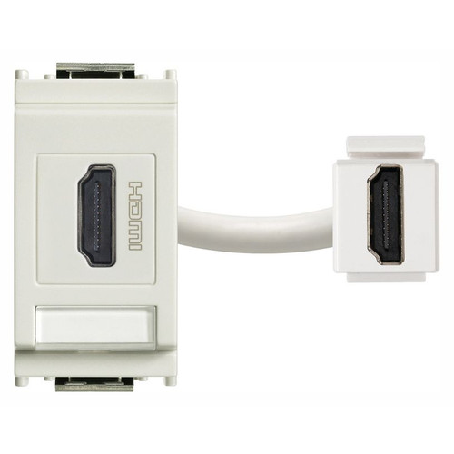 Vimar Idea HDMI 2.1b Socket Outlet, 1-Module, Keystone Fixing, Flush Mount, IP20