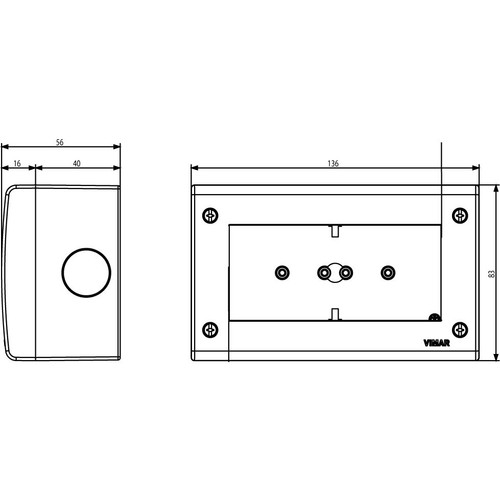Vimar Idea/8000 Surface-Mount Enclosure, 4-Module, IP40, RAL 7035 Grey - Apollo Lighting