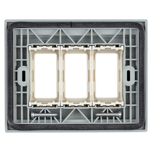 Vimar Idea/8000 IP55 Cover, 3-Module, 3 Adaptors Included