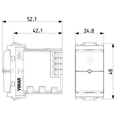 Vimar - Idea 16559.1 Master Dimmer - IP40, Plastic - Apollo Lighting