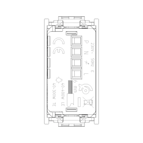 Vimar Idea Master Dimmer, Universal Load, Push Button Control, IP40