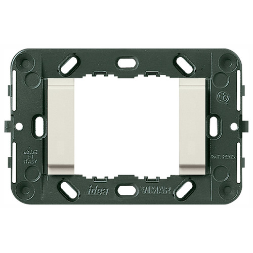 Vimar Idea 2-Module Mounting Frame, For 3-Module Boxes, 60 mm Fixing Centres, Without Screws