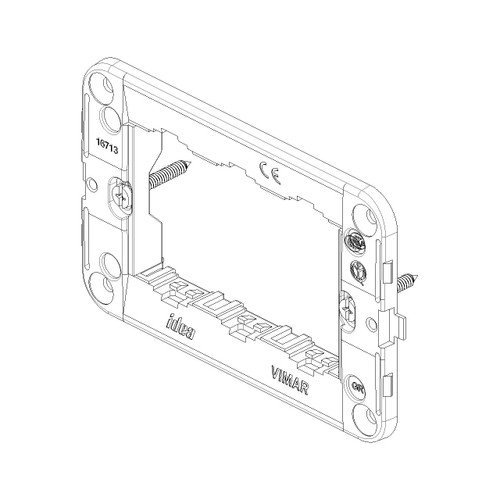 Vimar Idea 3-Module Mounting Frame, With Screws, 60 x 97 mm, Grey