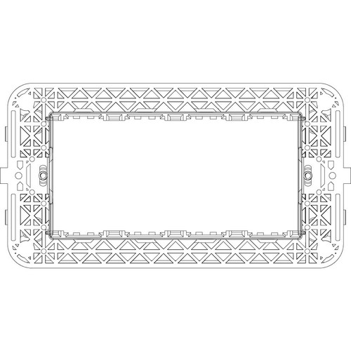 Vimar IDEA 4-Module Mounting Frame, Screws Included, Grey, Thermoplastic