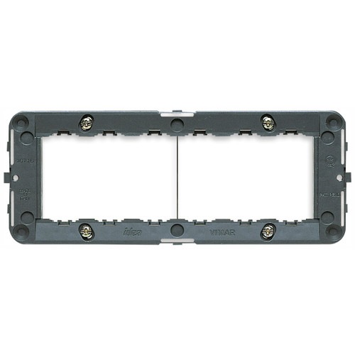 Vimar IDEA 6-Module Mounting Frame, For 6/7-Module Boxes, 60 x 172mm, With Screws, Grey Thermoplastic - Apollo Lighting