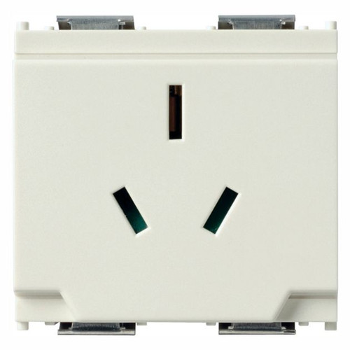 Vimar Idea Australian Socket Outlet, AS/NZS 3112, 2P+E, 10A 250V, IP20, 2 Modules, SICURY